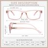 FEIVSN High Magnification Reading Glasses for Men Women with Strong Power TR Rectangular Frame Readers Spring Hinge, Pink + Purple, 6.50 view 2