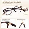 EASY READ Reading Glasses for Women,Cat Eye Computer Blue Light Blocking Readers(Magnification 2.50,Tortoise) view 3