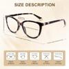 EASY READ Reading Glasses for Women,Cat Eye Computer Blue Light Blocking Readers(Magnification 2.50,Tortoise) view 4