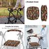 Vanideaoty Roses Daisy Mushrooms Rollator Walker Accessories with Elastic Band Walker Accessories Storage Bag Under Seat Set Soft and Portable for Seniors view 2