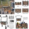 Vanideaoty Roses Daisy Mushrooms Rollator Walker Accessories with Elastic Band Walker Accessories Storage Bag Under Seat Set Soft and Portable for Seniors view 3