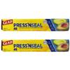 UACJ Foil Glad Press and Seal Sealing Wrap, Transparent, Length 49.2 ft (12.3 m) x Width 11.8 inches (30 cm), Set of 2, Highly Adhesive, Plastic Wrap, No Spills, Even Flips, Freezer, Refrigerator view 1
