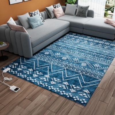 Heated Area Rug, Heating Floor Mat Large, Adjustable Temperature, Fast Heating, Floor Heater Electric Mat with Timer for Living Room, Bedroom(A,140CM*200CM/55.1 * 78.7in)