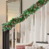 270cm Christmas Vines Wreath for Hanging Above The Door Stairway Hanging Decoration for Commercial and Hotel Courtyard Scene Arrangement (A) view 4