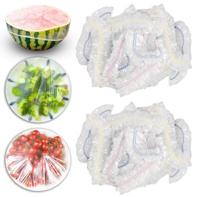 100pcs Reusable Plastic Food Covers Elastic Stretch Bowl Covers for Fresh Food Storage, Universal Plate Covers for Kitchen, Dining, and Bread Proofing (Colorful)