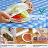 200pcs Reusable Plastic Food Covers Elastic Stretch Bowl Covers for Fresh Food Storage, Universal Plate Covers for Kitchen, Dining, and Bread Proofing (White) view 4
