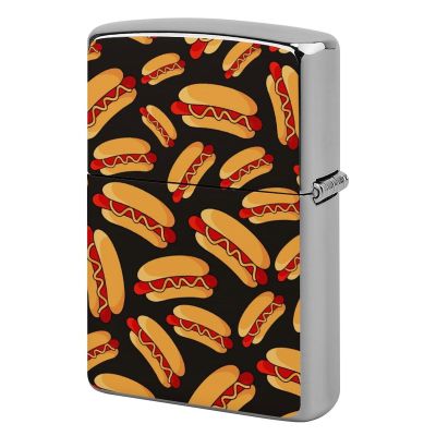 Fun Food Hotdog Hot Dogs Durable and Wear-Resistant Copper Lighter Protective Case