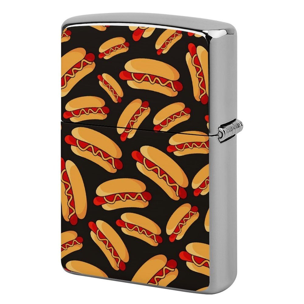 Fun Food Hotdog Hot Dogs Durable and Wear-Resistant Copper Lighter Protective Case