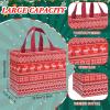 Sanwuta 150 Pcs Sweater Christmas Bags Bulk for Gifts 12.8 x 9.8 x 6.7 in Large Tote Treat Grocery Bags Reusable Non Woven view 3