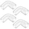 Anglechic 4 Pack CPAP Elbow Connectors, 90 Degree Medical Grade Universal CPAP Tubing Elbow Ensure Streamlined Connection Between Machine and Hose, 22mm ID, 22mm OD view 1