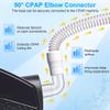 Anglechic 4 Pack CPAP Elbow Connectors, 90 Degree Medical Grade Universal CPAP Tubing Elbow Ensure Streamlined Connection Between Machine and Hose, 22mm ID, 22mm OD view 4