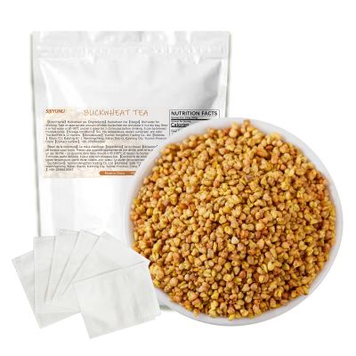 SIJIYUNLI-Buckwheat tea 250g/8.81oz Low-temperature baking,Loose leaf large particle herbal tea,Sugar free,Gluten free,Caffeine free,Includes 50 self-brewing tea bags