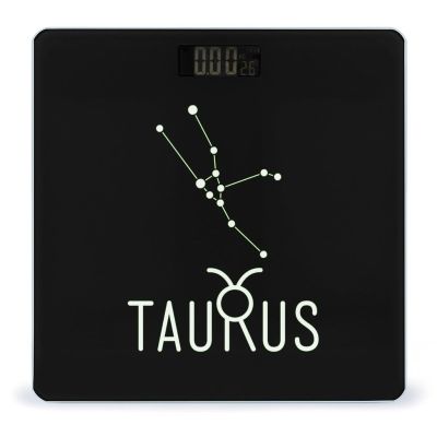 Taurus Constellation Digital Bathroom Scale for Body Weight Lighted LCD Display Round Corner
