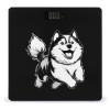 Alaskan Malamute Dog Running Digital Bathroom Scale for Body Weight Lighted LCD Display Round Corner view 1