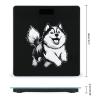 Alaskan Malamute Dog Running Digital Bathroom Scale for Body Weight Lighted LCD Display Round Corner view 2