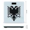 Albania Flag Digital Bathroom Scale for Body Weight Lighted LCD Display Round Corner view 2
