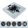 Albania Flag Digital Bathroom Scale for Body Weight Lighted LCD Display Round Corner view 3