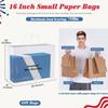 GSSUSA Large White Paper Bags 16x6x12'' 200Pcs Recycled Gift Bags Kraft Bag With Handles For Business, Party, Boutique, Retail, Wedding, Shopping, Halloween, Christmas view 2