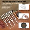 Healing Tuning Forks Set - 128Hz, 136.1Hz, 256Hz, 384Hz - Includes Ice Hockey Activator, Silicone Hammer & Leather Pouch for Sound Therapy, Chakra Balancing & Energy Healing view 3