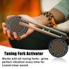 Healing Tuning Forks Set - 128Hz, 136.1Hz, 256Hz, 384Hz - Includes Ice Hockey Activator, Silicone Hammer & Leather Pouch for Sound Therapy, Chakra Balancing & Energy Healing view 4