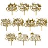Verherer 10Pcs Gold Acrylic Christmas Cake Toppers view 1