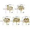 Verherer 10Pcs Gold Acrylic Christmas Cake Toppers view 2