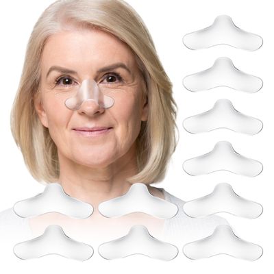 10 Pack CPAP Nose Pads, Reusable CPAP Nose Cushion for Most Masks, Silicone Gel Nasal Pads & Cushion, Relieves Pressure, Redness & Skin Irritation, Give Excellent Protection - Trim for Custom Fit