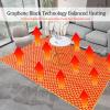 Heated Area Rug, Heating Floor Mat Large with Timer, Adjustable Temperature, Winter Under Desk Foot Warmer for Living Room,Yoga Room(A,140 * 200CM/55.1 * 78.7in) view 2