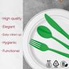 Smarty Had A Party 288 Green Disposable Plastic Party Cutlery Set 864 Pieces of Heavy Duty Disposable Plastic Silverware Cutlery Set for Parties and Events view 2