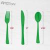 Smarty Had A Party 288 Green Disposable Plastic Party Cutlery Set 864 Pieces of Heavy Duty Disposable Plastic Silverware Cutlery Set for Parties and Events view 3