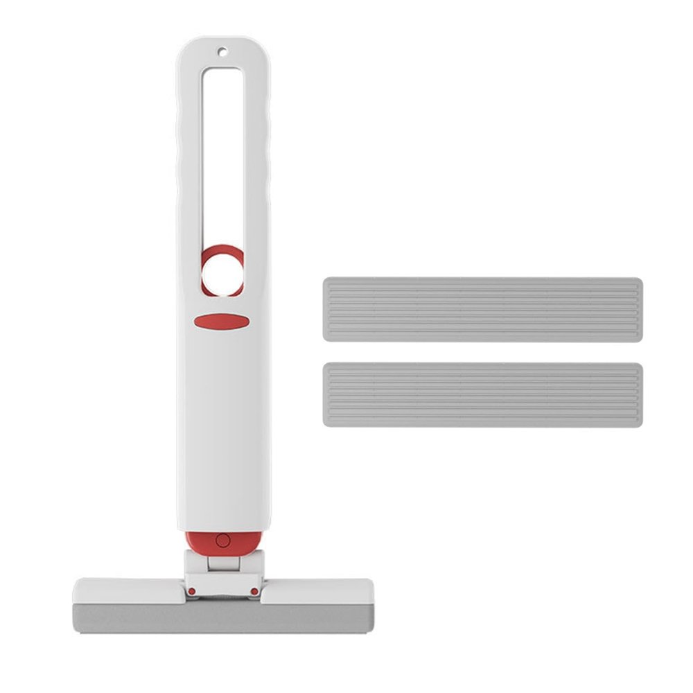 ariarly Portable Short Mop Mini Mop Rotating Strong Absorbent Self Squeeze Widely Used Sponge Mop with 2 Heads for Family Office Bathroom