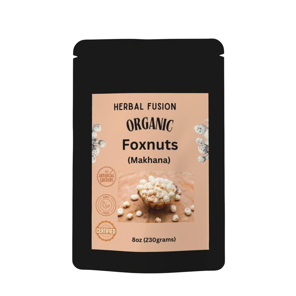 Organic Makhana Foxnuts, Unroasted, Gluten-Free, Vegan Superfood Snack, High Protein, Low Fat, Keto Diet Friendly