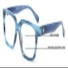 V.W.E. Large Oversized Progressive Clear Bifocal Reading glasses - No Line or Bubble - Zero Power on Top Reader (Blue, 2.25, x) view 2