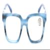 V.W.E. Large Oversized Progressive Clear Bifocal Reading glasses - No Line or Bubble - Zero Power on Top Reader (Blue, 2.25, x) view 3