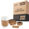 2000 Count Cup Sleeves 10-24 oz Recyclable Insulating Sleeves for Everyday Use, Caterers, and Shops view 1