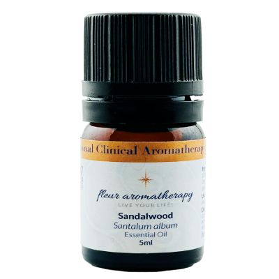 Sandalwood Essential Oil 5ml 100% Pure Santalum Album Steam Distilled GC/MS Tested Soft, Woody & Grounding Aroma Therapeutic Quality Fleur Aromatherapy