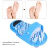 1 Pair Shower Foot Scrubber, Foot Massager Slipper Feet Cleaning Brush with Suction Cups for Unisex Adults Cleaning Feet view 3