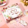Peconal 85th Birthday Gift Bag Flower Rose Gold 85th Birthday Gift Wrapping Paper Bag for Women Her Cheers to Eighty-five Years Old Party Favors Supplies view 4