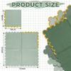 100 Pack Scalloped Napkins Disposable, Cocktail Napkins with Gold Foil, 5 x 5inch Green Napkins for Baby Shower, Bridal Wedding, Birthday Party,Dinner Party Decorations (Green) view 2