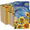 200 Paper Napkins Starry Night Sunflowers Disposable Guest Paper Napkins Decorative Hand Towels Cocktail Napkins Guest Hand Towels for Bathroom Wedding Birthday Party Baby Shower Lunch Dinner Kitchen view 1