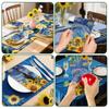 200 Paper Napkins Starry Night Sunflowers Disposable Guest Paper Napkins Decorative Hand Towels Cocktail Napkins Guest Hand Towels for Bathroom Wedding Birthday Party Baby Shower Lunch Dinner Kitchen view 4