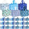 Sanwuta Christmas Bags Bulk for Gifts 12.8 x 9.8 x 6.7 in Large Tote Treat Grocery with Handles Reusable Non Woven Pocket(90 Pcs) view 1