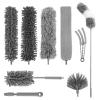 10Pcs Feather Duster Set,Extendable Bendable Microfiber Head Washable Ceiling Fan Duster,Dusters for Cleaning with Extension Pole for Cleaning Ceiling Chandelier, Furniture view 1
