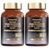 2 Packs Liposomal 1400mg Magnesium Complex (Citrate, Glycinate, Malate etc) Capsule - 12 Active Types Magnesium with Vitamin D3, B6, B12, C, Ashwagandha & CoQ10 for Women & Men -Support Bone & Muscle view 1