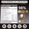 2 Packs Liposomal 1400mg Magnesium Complex (Citrate, Glycinate, Malate etc) Capsule - 12 Active Types Magnesium with Vitamin D3, B6, B12, C, Ashwagandha & CoQ10 for Women & Men -Support Bone & Muscle view 2