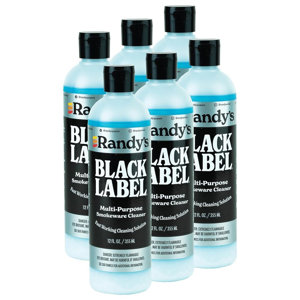 Randy's Black Label Cleaner - (12 fl oz) - Best Multipurpose Surface Cleaning Solution for Glass Tops, Metal and Ceramic Surfaces - Glass Top Cleaner for Streak-Free Finish - 6-Pack