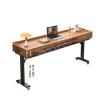 Overbed Table, Office Desk, Overbed Table with Wheels, Modern Style, Work for Home Office, Study, Living Room(C,180x40cm/71x16in) view 2