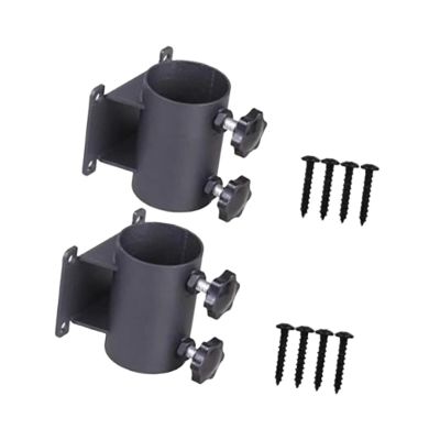 2Pcs Deck Umbrella Mount Patio Umbrella Holder with Clamp Easy Installation Stand Garden Bracket Space Saving Adjustable
