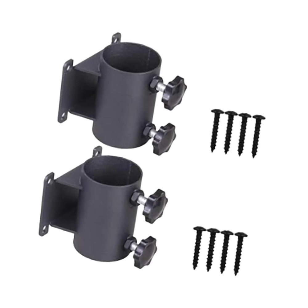 2Pcs Deck Umbrella Mount Patio Umbrella Holder with Clamp Easy Installation Stand Garden Bracket Space Saving Adjustable