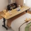 Overbed Table with Wheels, Queen Size Mobile Bed Desk with Adjustable Height, Rolling Table, Dining Table, Computer Desk, for Bedroom, Living Room, Office(F,240x40cm/94x16in) view 1